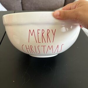 Rae Dunn NEW MERRY CHRISTMAS Large‎ Bowl XMAS Rare Holiday